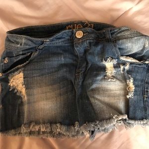 Ripped Jean shorts